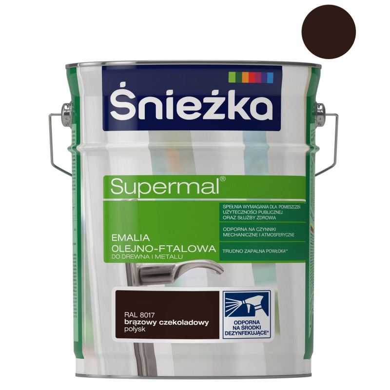 Emalia ft.Supermal Śnieżka 0,8L  brązowy Ral 8017